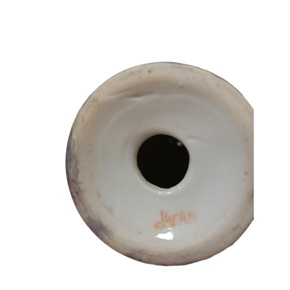 Antique Victorian Rose Salt & Pepper Shakers Blue Iridescent Noritake Japan VNTG - Picture 14 of 16